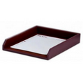 Two-Tone Letter Size Classic Leather Front-Load Letter Tray